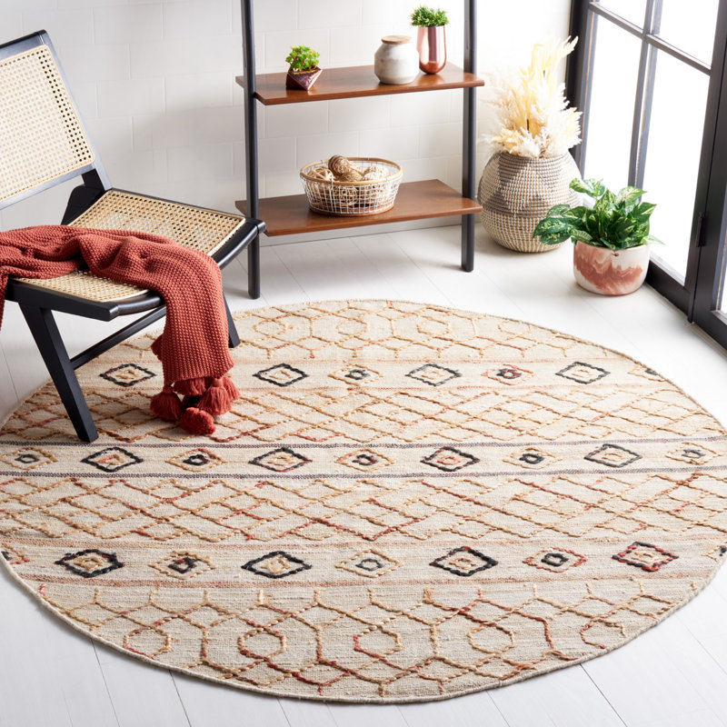 Kiya Southwestern Indoor Rug, Round 6'