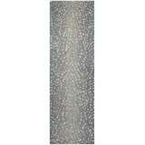 Woodland Animal Print Handmade Tufted Wool Gray/Blue Area Rug