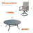 8-Person Patio Dining Set with 60" Round Patio Dining Table and 8 PVC-coated polyester Swivel Chairs-113989347
