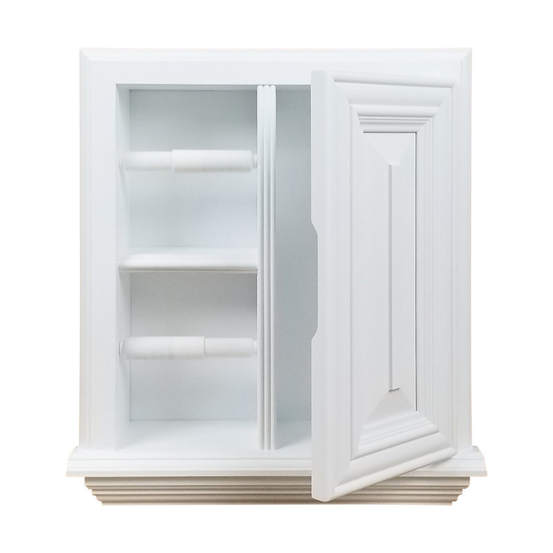 Porte-papier hygiénique encastré Hansford, Blanc
