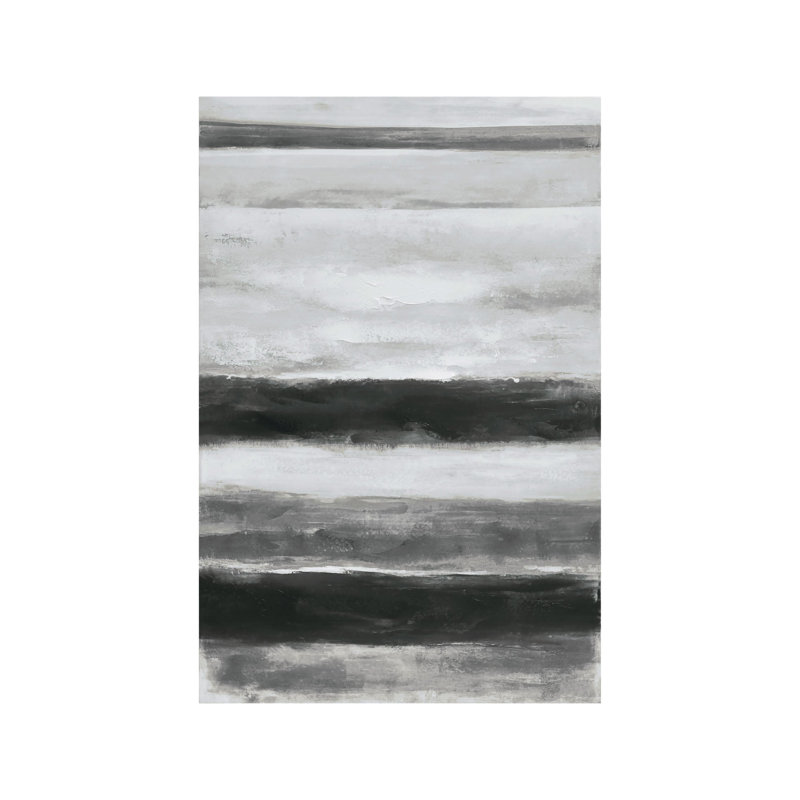 Large Black and White Abstract Canvas Wall Art