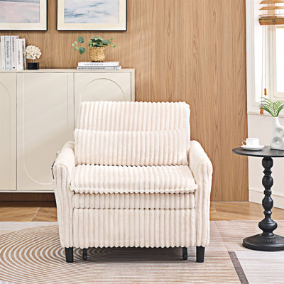 Upholstered Small Sofa Bed Lazy Sofa With Pillow