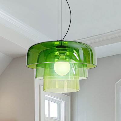 Mid Century Modern Glass Pendant Light