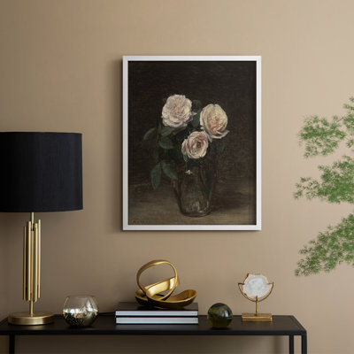 Vintage Floral Print CXVII Framed Print - Solid Wood