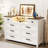 Commode 8 tiroirs avec miroir, coiffeuse de maquillage Cale