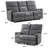 Niven 2-Piece Chenille Upholstered Reclining Set With 2-Person Manual Reclining Loveseat And 3-Person Manual Reclining Sofa