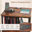 Support pour tourne-disque mobile avec tablette ouverte et diviseurs