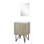 Meuble-lavabo en bois 24 po L 20 po x P, comptoir en marbre et miroir de 18 po - coiffeuse d'apparence élégante, plateau, qualité durable-129908997
