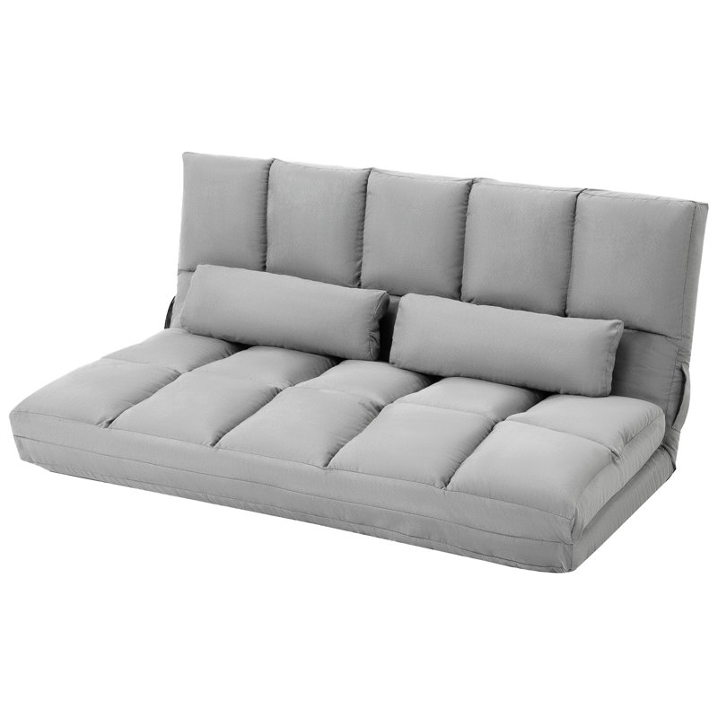 Canapé HOMcom, canapé-lit pliant, chaise longue d'invité avec 2 coussins, dossier et appui-tête réglables
