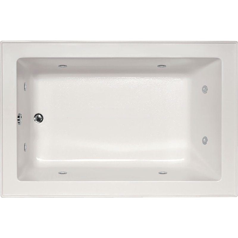 Emma 66'' L Bathtub, Bone, Satin Brass