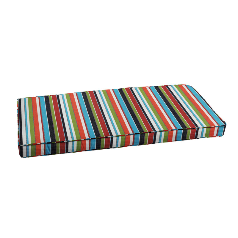 Coussin de banc sunbrella d’intérieur/d’extérieur à rayures, l 40 po x p 17 po