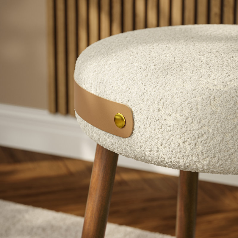 Loop Accent Stool, Noodles Natural/Nozes/Caramel
