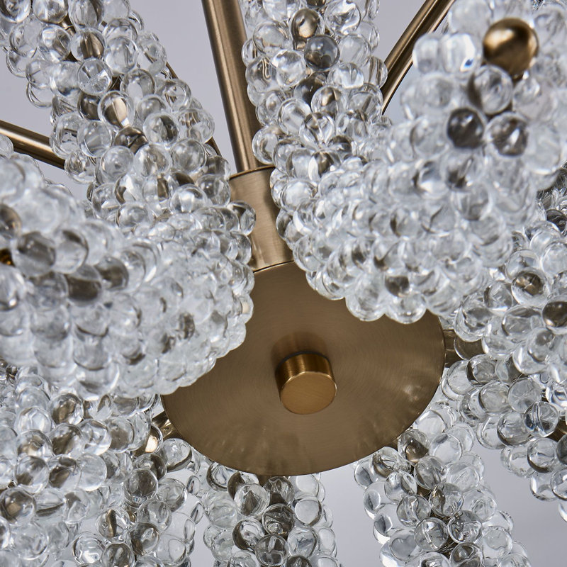 Lustre corail doré brossé 8 LT Kalco, Argent