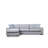 Stylish Corner Sofa with Table, Light Grey, 114.2 x 76.4 x 33.5 inches | Beech Wood & Chipboard Frame, 100% Polyester Fabric | Comfortable 18 DNS Foam & Spring Cushioning | Includes 2 Portable 17.7 x 17.7 inch Cushions, Walnut Legs, Scandinavian Design-1333674673-1333674672