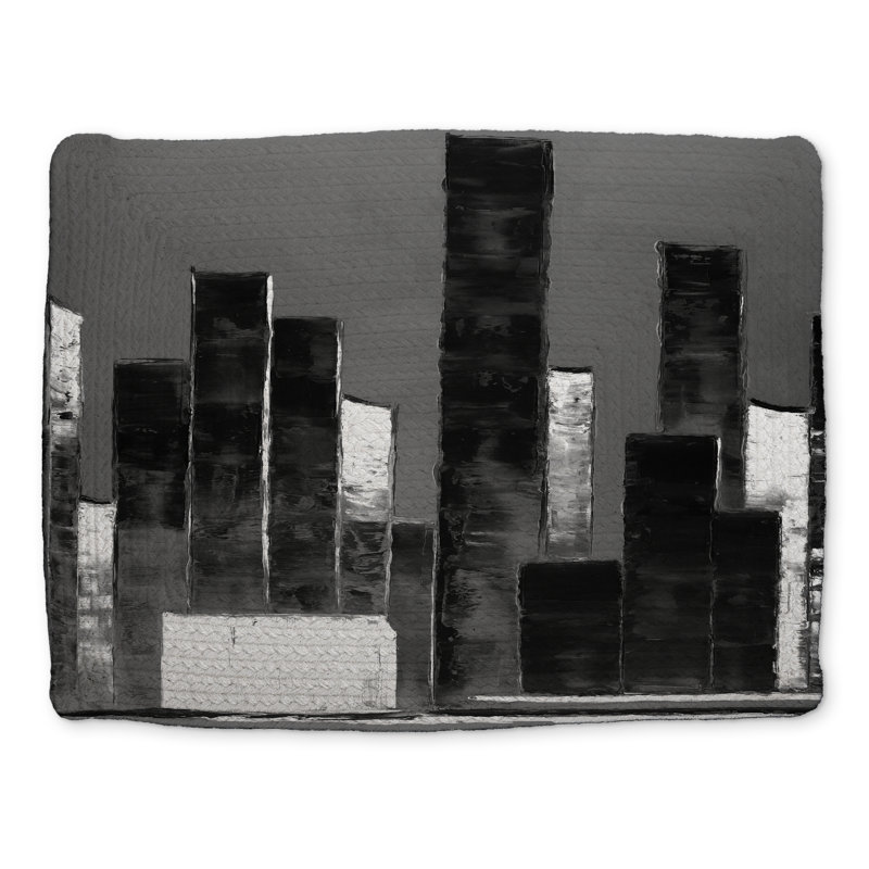 Abstract Buildings Placemat | Cities Bedroom Polyester Decor