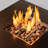 28" Propane Gas Fire Pit Table, 50000 BTU Square Steel Fire Pit For Outside Patio Deck Garden Courtyard-Brown