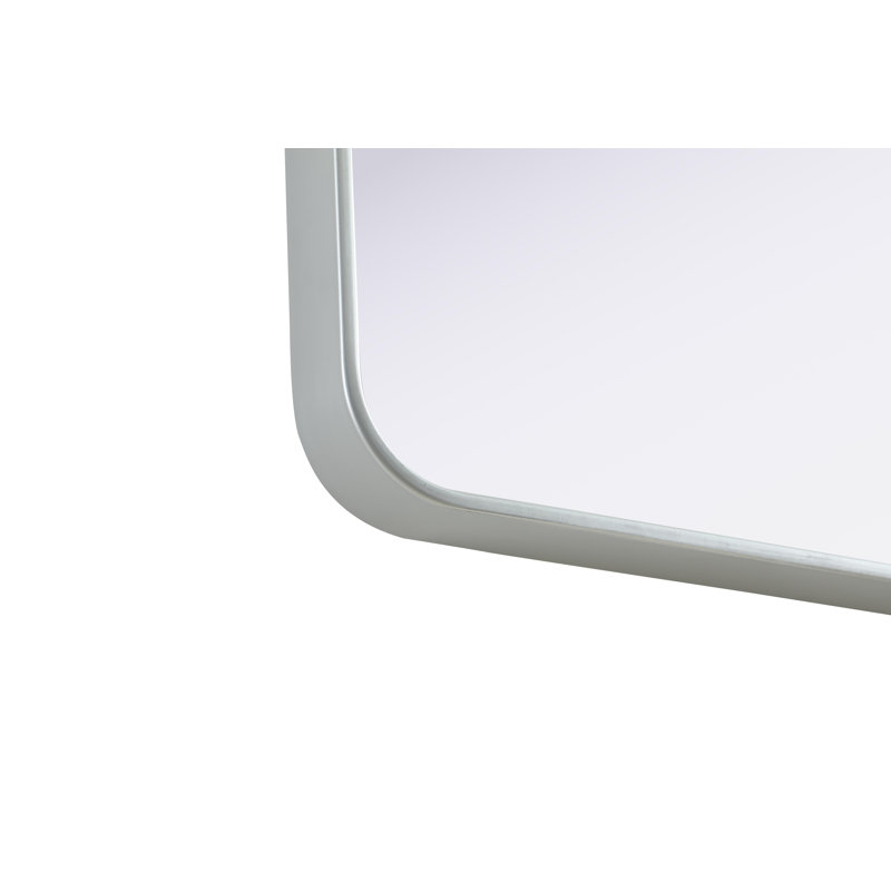Erath Contour Metal Mirror, Silver, 36" x 27"