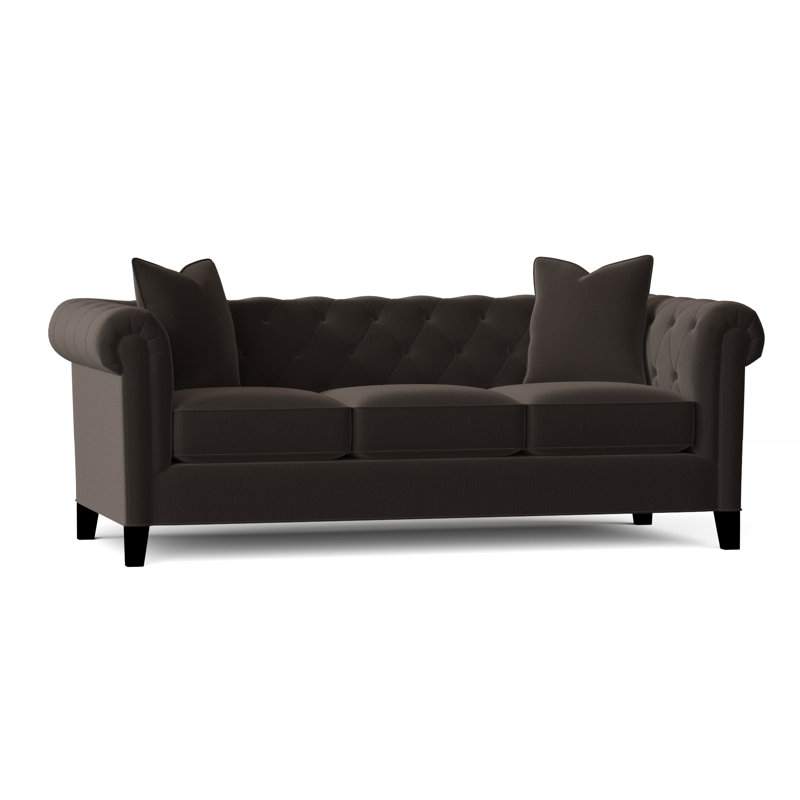 Caspar Upholstered 82'' Sofa, Bella Vintage Performance Velvet