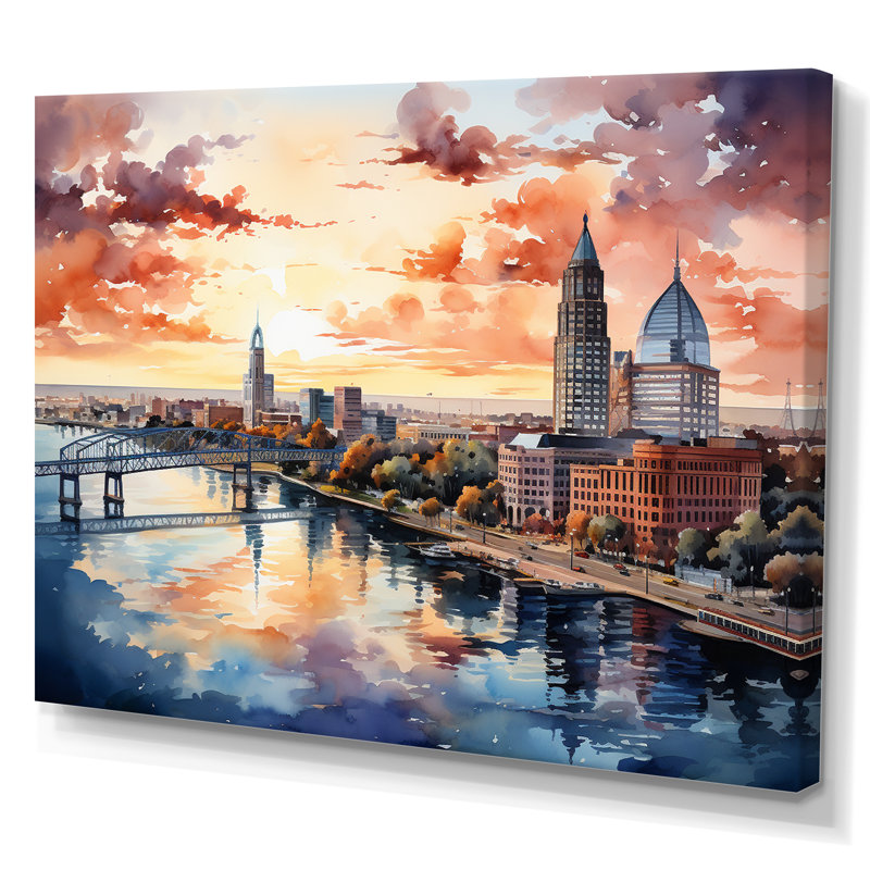 «Jacksonville Bay Florida V», reproduction sur toile, H 12 po x l 20 po x P 1 po, Toile tendue