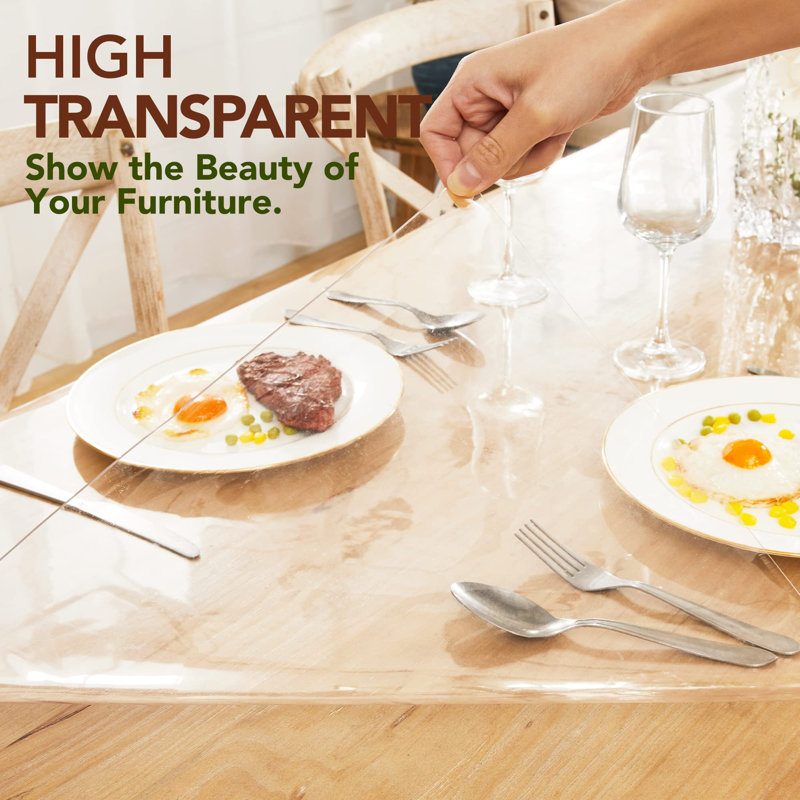 Plastic TableCover Protector Waterproof Vinyl Clear Desk Mat