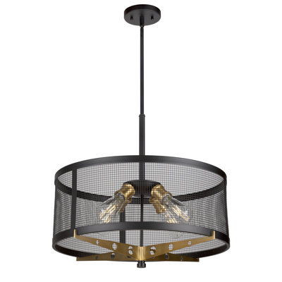 Luminaire tambour suspendu 4 lumières loc