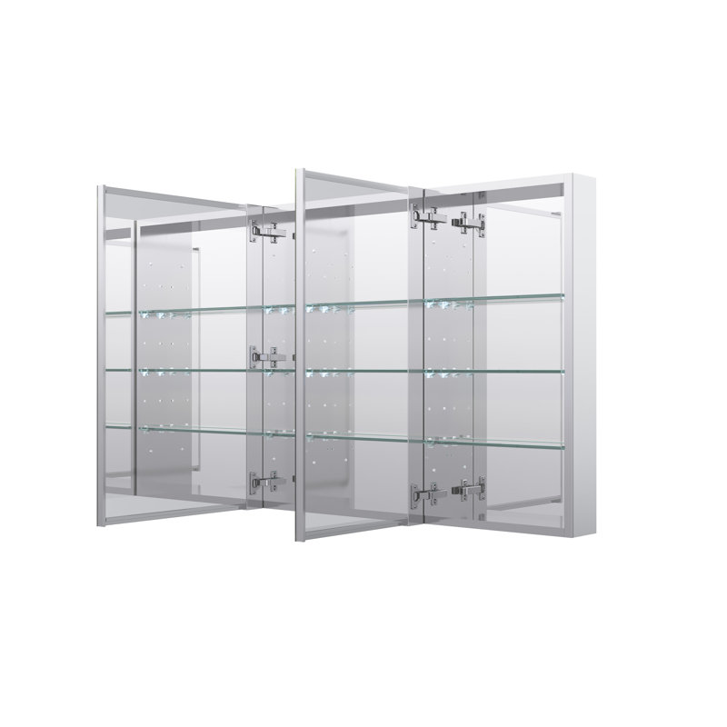 Armoire à pharmacie encastrée ou en surface pour salle de bain 36 po x l 30 po avec tablettes réglables en verre