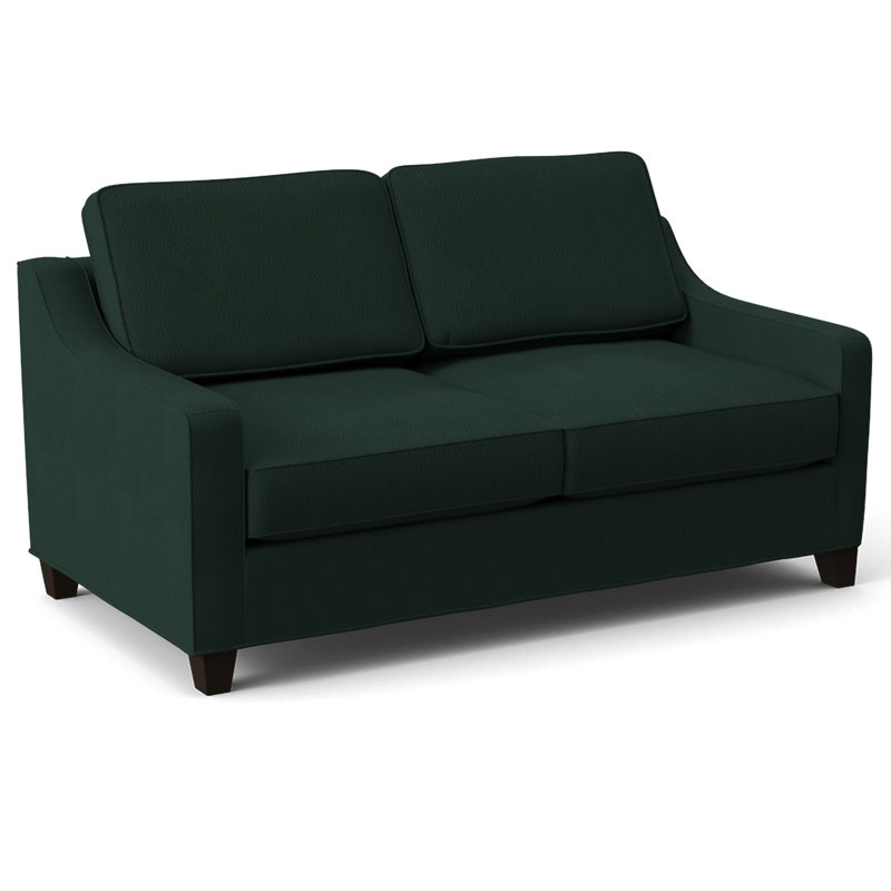 Clark 74" Square Arm Sofa Bed with Reversible Cushions, Herring Cove Aquamarine, Cafelle, Hybrid