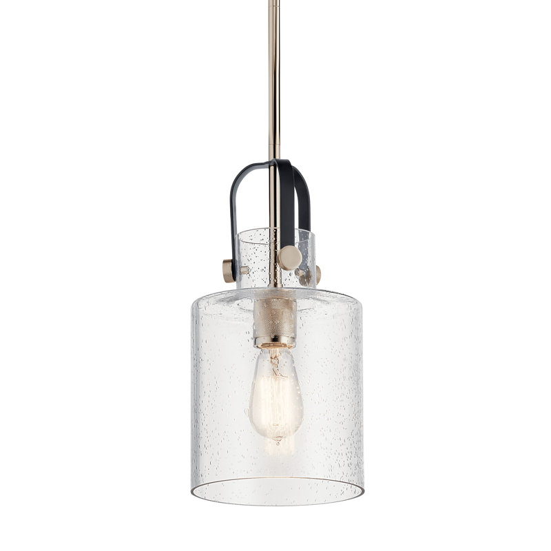 Luminaire suspendu 1 lumière Calantha, Nickel poli