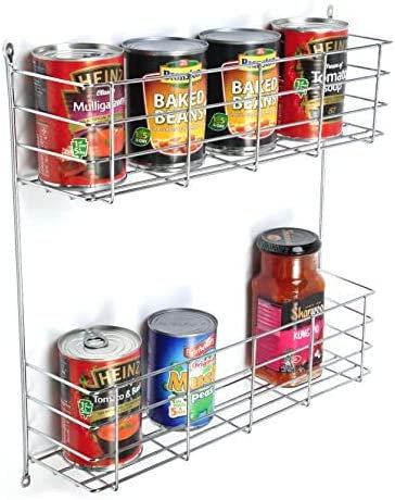 Wall Spice Rack, 42.6 H x 39.5 W x 10 D cm 