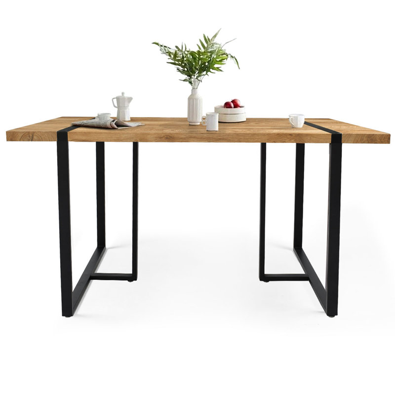 Asparas 59" 6-Person Dining Table Sets, Beige