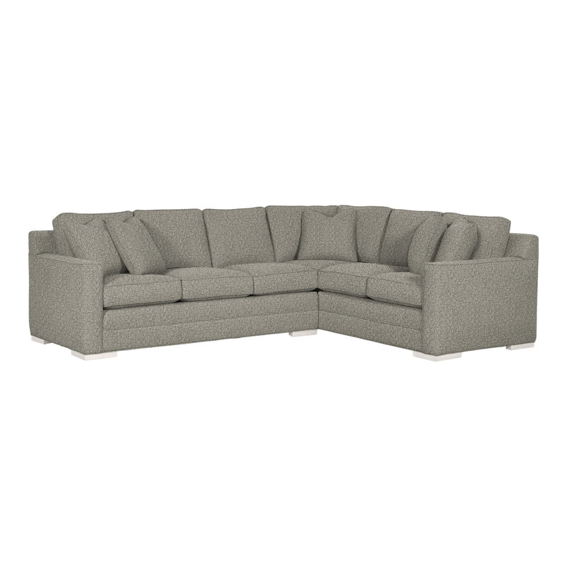 American Bungalow 2-Piece Summerton L-Sectional, Tuck Graphite, Casa Blanca