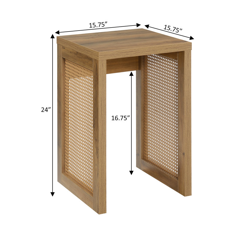 Table de bout traîneau Siems, Brume d'automne brune / orge beige