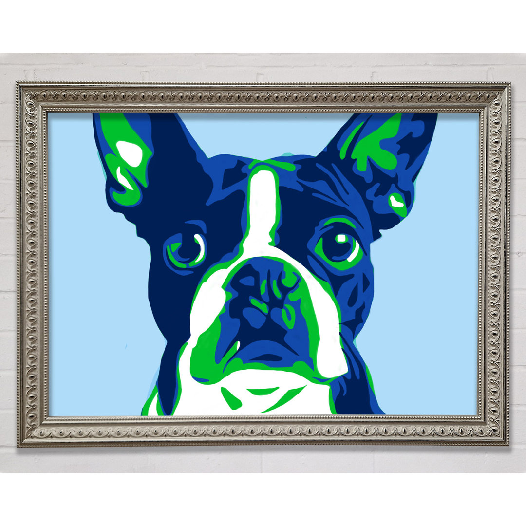 Die Französische Bulldogge Pop Art - Einzelne Bilderrahmen Kunstdrucke