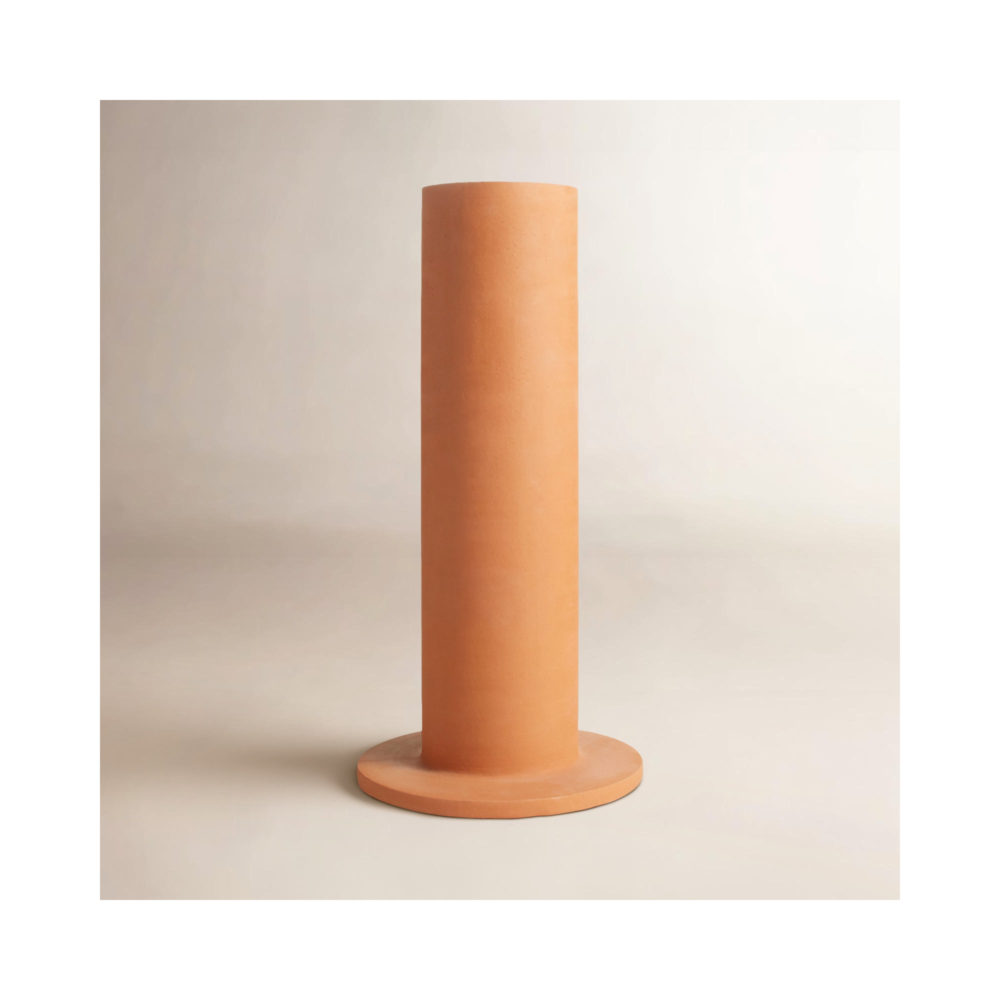 Flange Ceramic Table Vase, 15" H x 7" W x 7" D