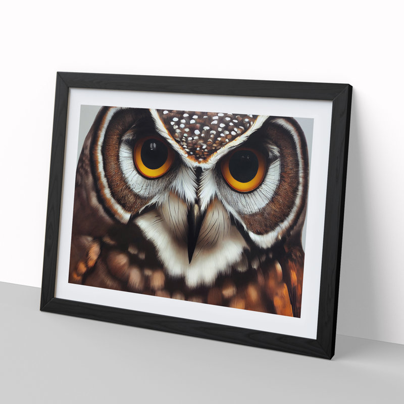 Unimaginable Owl - Framed Print, Black, 46cm H x 64cm W x 2cm D