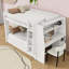 Lit superposé avec bureau et lit gigogne-54902908