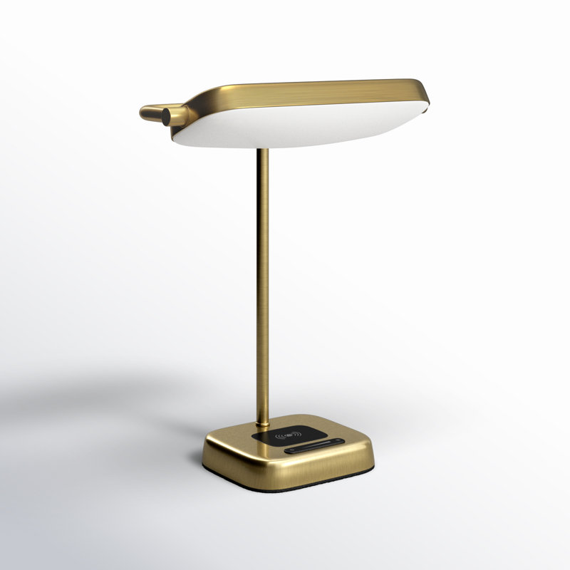 Lampe de bureau en métal, Laiton antique, Laiton antique
