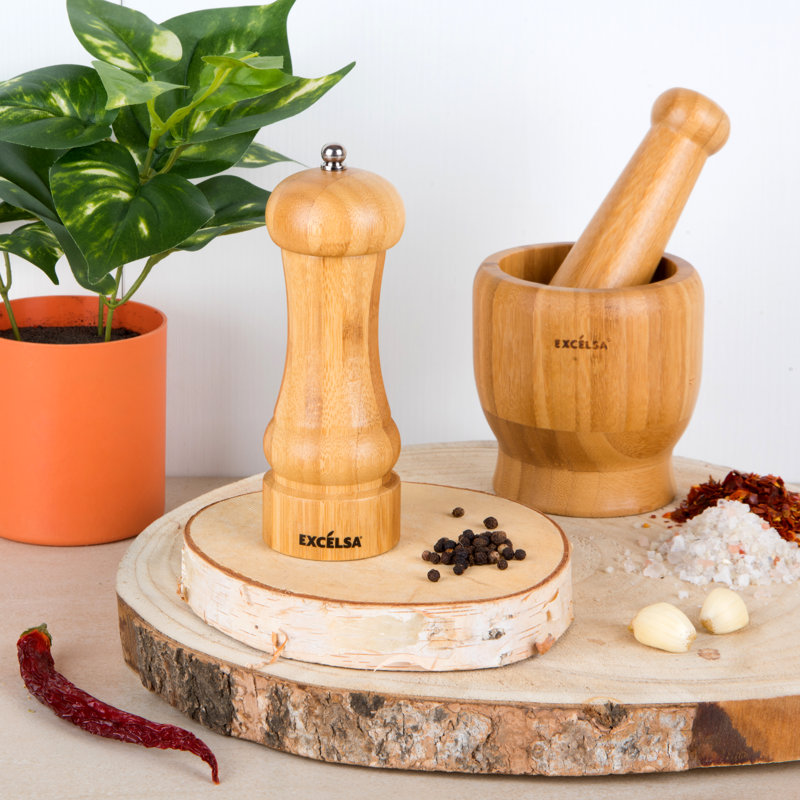 Eco Living Wood Pestle And Mortar