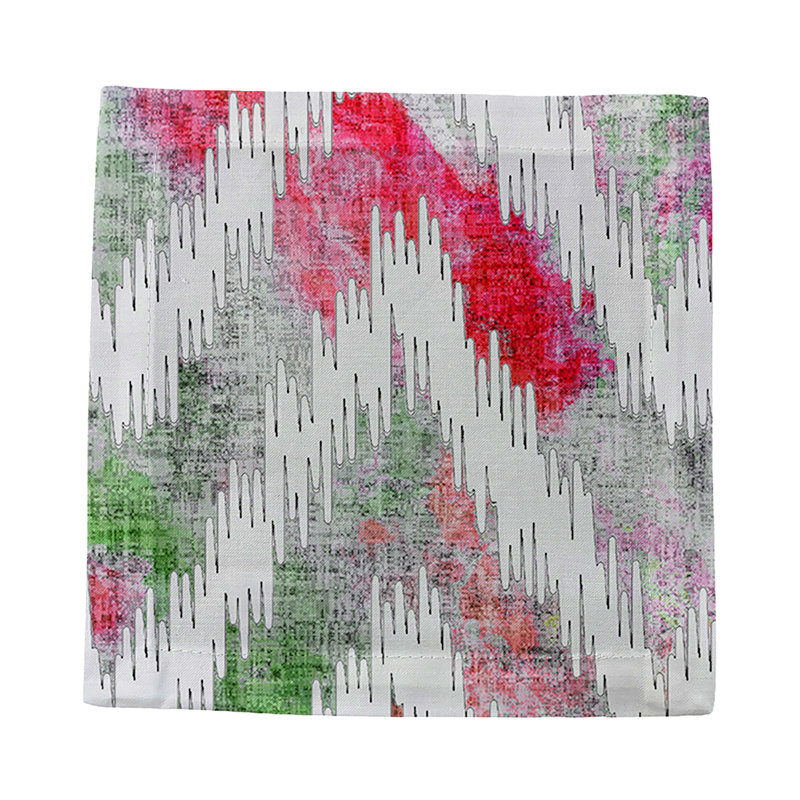 Chevron Cotton Sateen Cocktail Napkins, Holiday