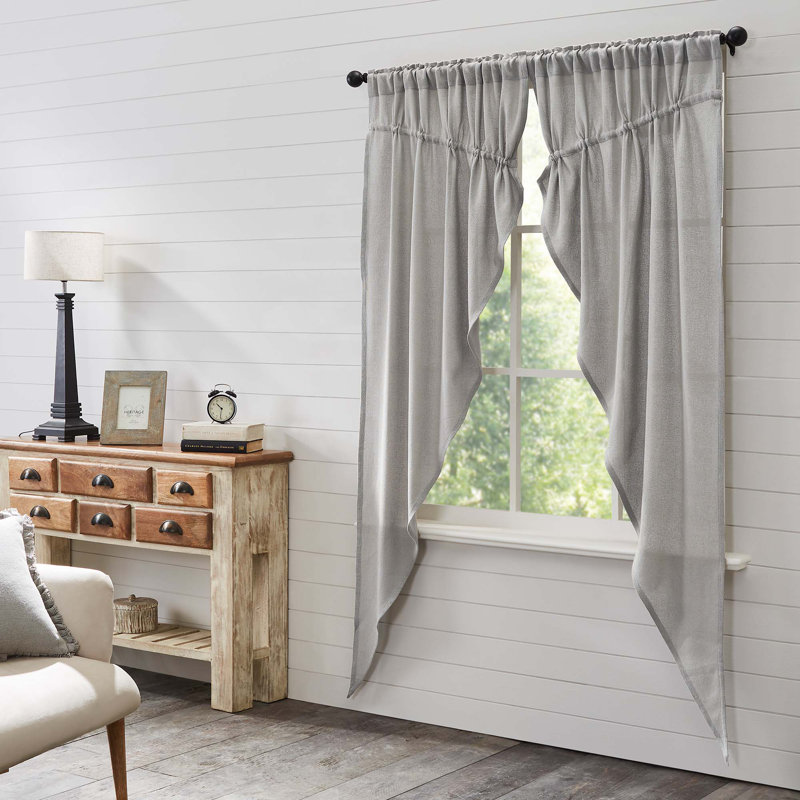 Paire de rideaux semi-transparents avec passe-tringle Braynon, l 36 po x L 84 po