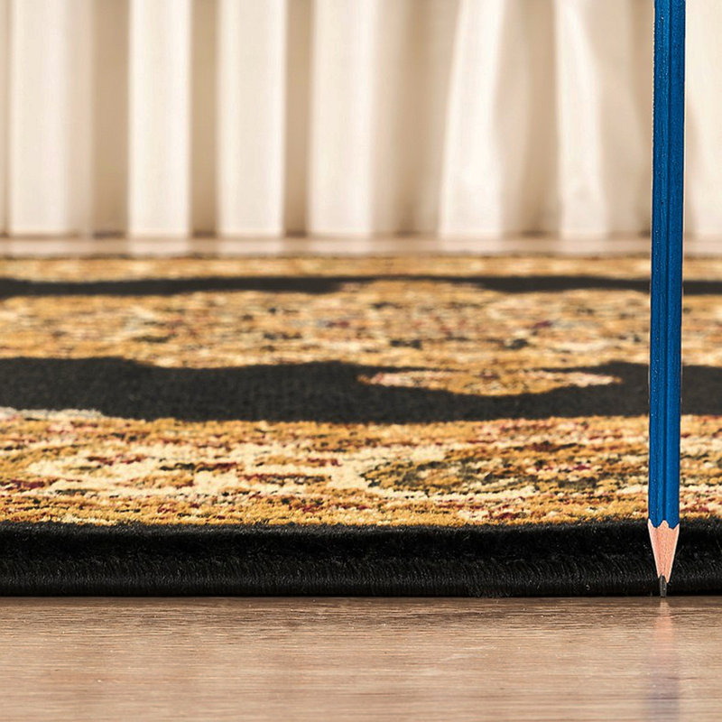 Classic GC_VIN5010 Black 2 Ft. X 3 Ft. Area Rug, Rectangle 2' x 3'