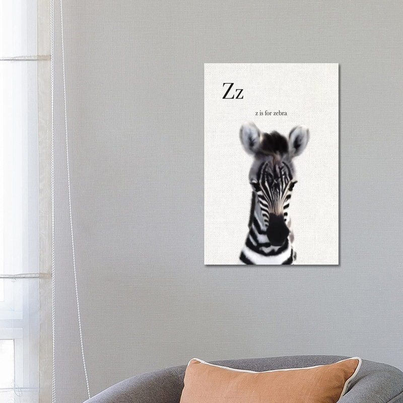 Baby Zebra Linen by Leah Straatsma - Wrapped Canvas Gallery-Wrapped Canvas Giclée, 101.6 cm H x 66.04 cm W x 1.91 cm D