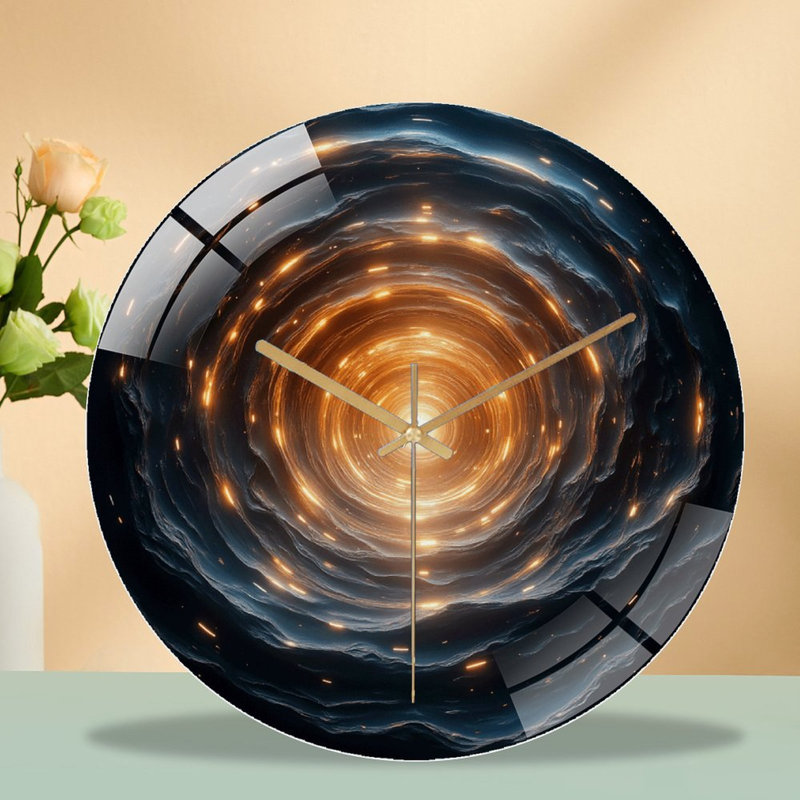 Horloge murale en verre 12 po