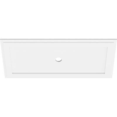 36"W x 18"H x 2"ID x 12 1/2"C x 1"P Rectangle Architectural Grade PVC Contemporary Ceiling Medallion