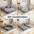 Kaveri Convertible Sofa Bed - Foldable Floor Couch with Teddy Foam - Modular Sectional for Living Room, Bedroom, Studio - Compression Sofa in Box-1770253186