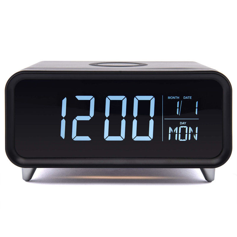 Digital Electric Alarm Tabletop Clock, Black