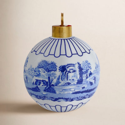 Blue Italian Christmas Blue Italian Scenic Christmas Bauble