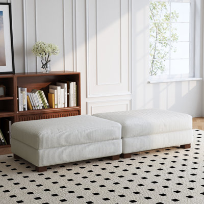 Vontavious 222Cm Wide Rectangle Standard Ottoman