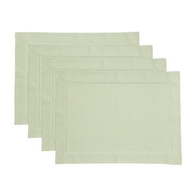Cotton Linen Hemstitch - 100% Pure Placemats