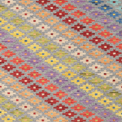 Tapis contemporain rouge / vert / bleu